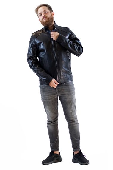 Derimosa Genuine Leather Maxem Men's Black Coat - photo 3