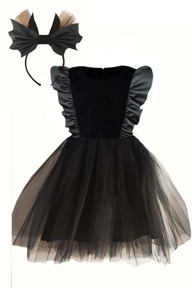 Girl's Leather Detailed Tutu Dress Crown Suit - photo 1