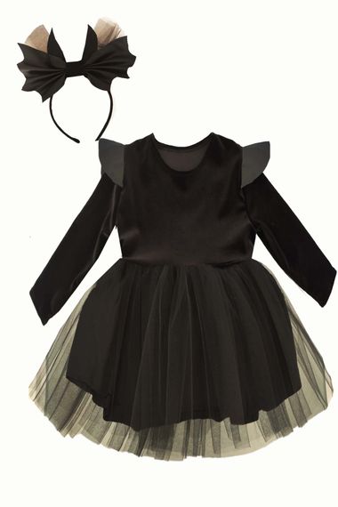 Girl's Leather Detailed Tutu Dress Crown Suit - photo 1