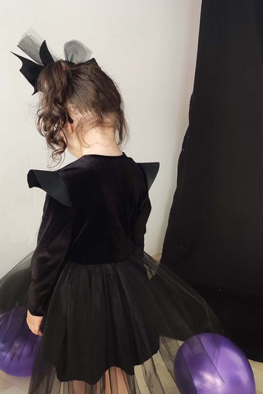 Girl's Leather Detailed Tutu Dress Crown Suit - photo 2