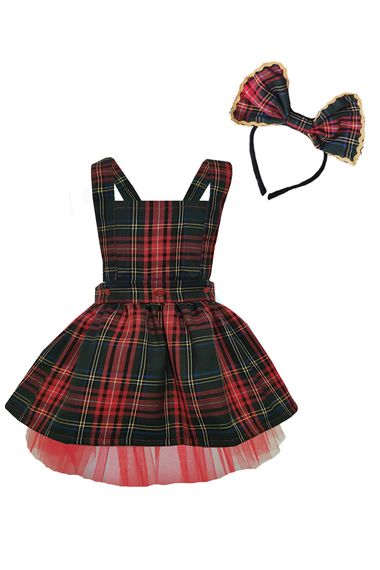 Girl Child Salopet Dress Tutu Crown Suit 1-8 Years