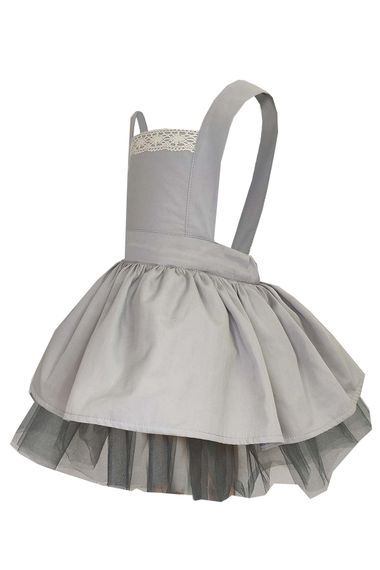 Girl's Lace Detailed Salopet Dress - photo 1