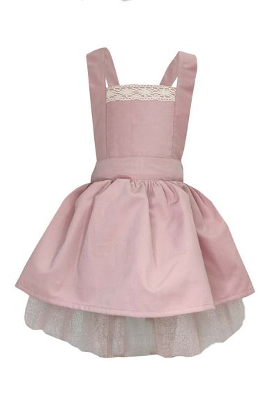 Girl's Lace Detailed Salopet Dress - photo 1