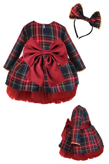 Girl's Tutu Dress Crown Suit Red Bow 1-8 Years