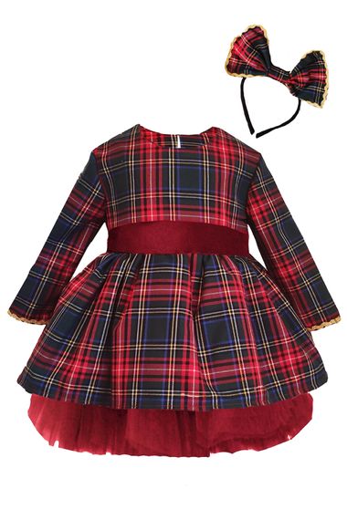 Girl's Tutu Dress Crown Suit Red Bow 1-8 Years