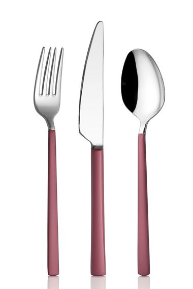 Pink Touch Matte 18 Piece Cutlery Set 18/10 Stainless Steel - photo 2