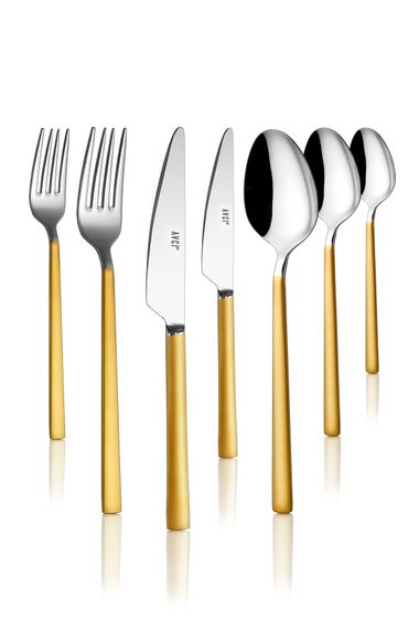 Soft Touch Matte 7 Pieces Single Cutlery Set 18/10 Stainless Steel - photo 1