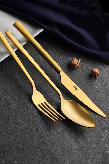 Klas Mat Gold 7 Piece Cutlery Set 18/10 Stainless Steel - photo 2