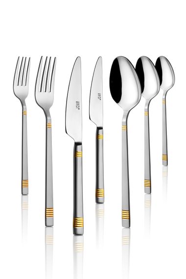 Duru Satin Gold 7 Pieces Single Cutlery Set 18/10 Stainless Steel - photo 1