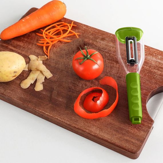 Piev Practical Hopper Vegetable Fruit Peeler Green - photo 4