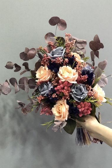 Bride Flower with Eucalyptus and Artificial Roses