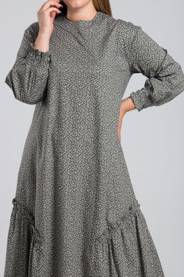 Plus Size Long Green Fan Dress - photo 4