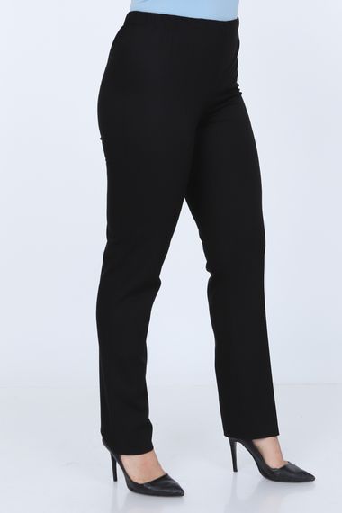 Large Size Elastic Waist Trousers Black - photo 2