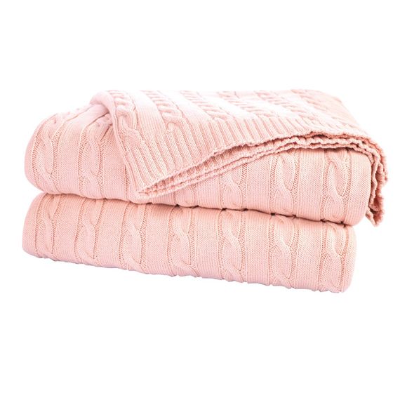 Uludağ Tricot Pink 100% Organic Cotton Knitwear TV Blanket - photo 3