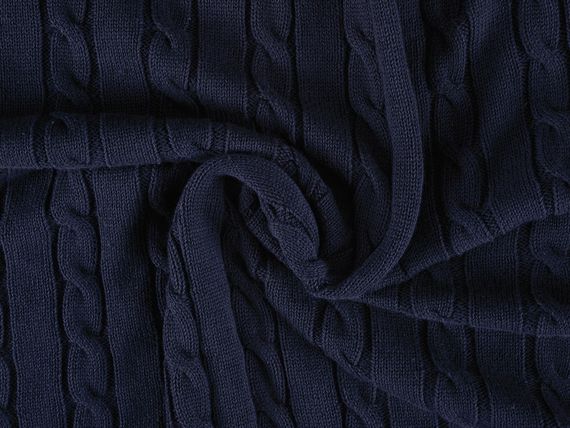 Uludağ Tricot Dark Navy Blue 100% Organic Cotton Knitwear TV Blanket - photo 4