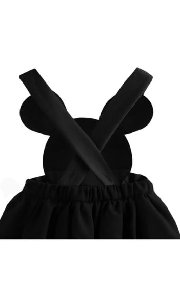 Kız Çocuk Elbise Siyah Sevimli Mini 1-4 Yaş