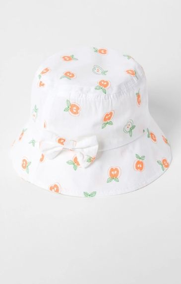 Girl's Apple Patterned Bucket Hat