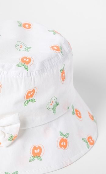 Girl's Apple Patterned Bucket Hat