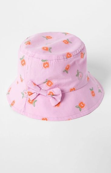 Girl's Apple Patterned Bucket Hat