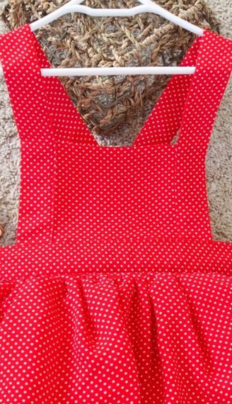 Kırmızı Puantiyeli Kız Çocuk Tütü Elbise Bandana Takım - fotoğraf 2