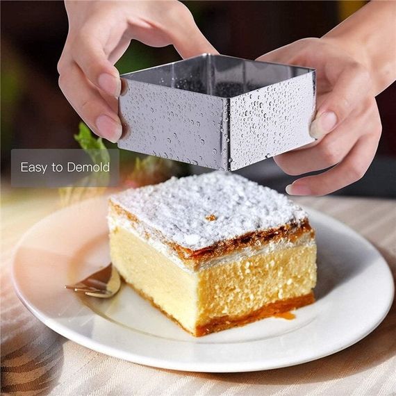 Narkalıp Square Round Heart Triangle Parfait Cake Mold 4 Pcs - photo 3