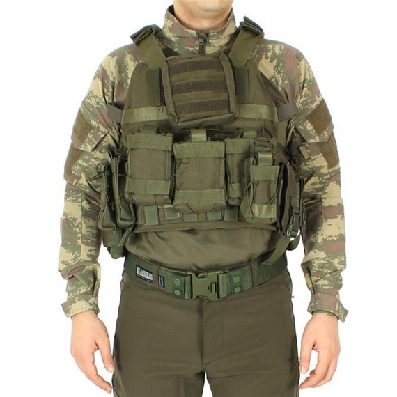 Khaki Green Tactical Assault Vest - photo 3