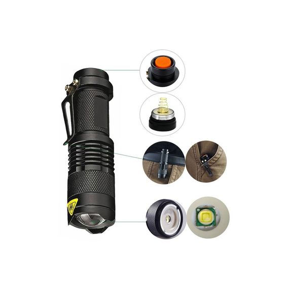 Watton Mini Powerful Rechargeable Flashlight WT-304 - photo 2