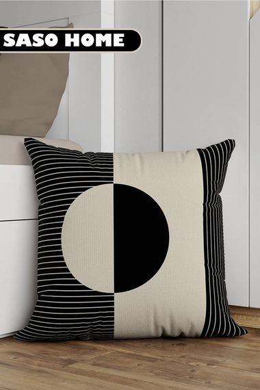 Light Lines And Geometric Objects Patterned 4-Piece Decorative Gift Pillow - Pillow Case - photo 2