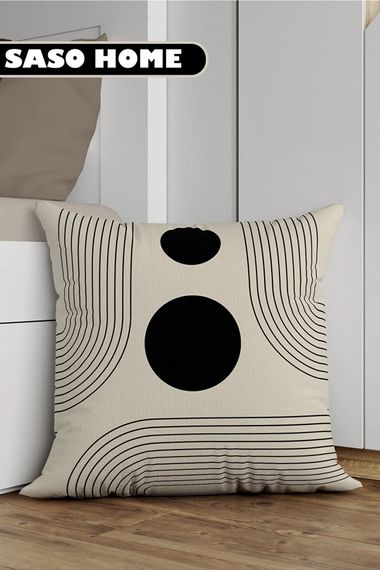 Light Lines And Geometric Objects Patterned 4-Piece Decorative Gift Pillow - Pillow Case - photo 3