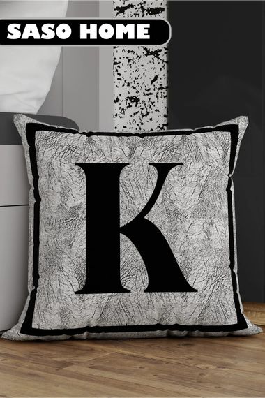 Letter K Cushion Cover Letter K - Lettered Decorative Gift Digital Printed Cushion - photo 1