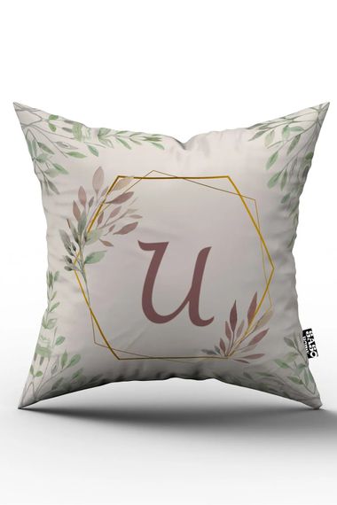 Чехол для подушки с буквой - буква U - декоративная подушка с цифровой печатью