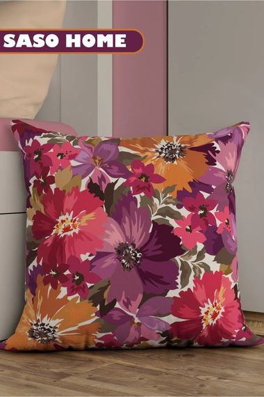 Доброе утро, весенние цветы - декоративная подарочная подушка с рисунком фиолетовых цветов - наволочка