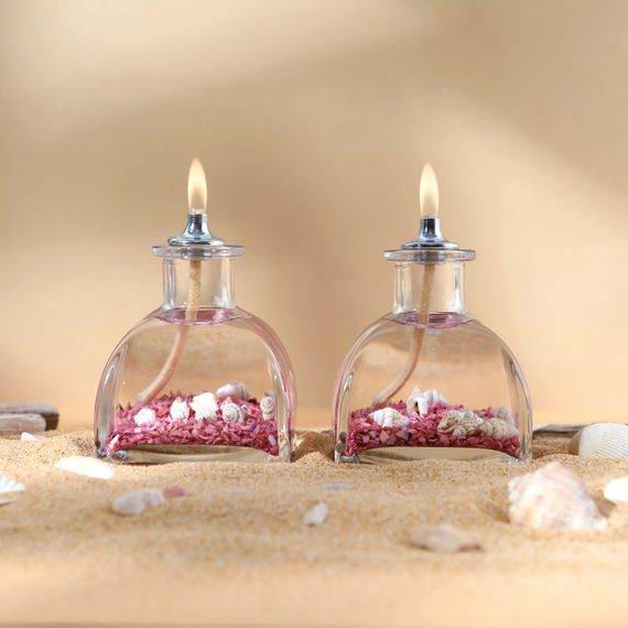 Ocean Lilac Decorative Oil Lamp Candle Set of 2