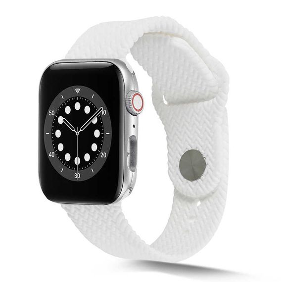 KAYIŞ/KORDON APPLE WATCH SERİ 2/3/4/5/6/SE 44MM UYUMLU ÖRGÜ GÖRÜNÜMLÜ SİLİKON KORDON