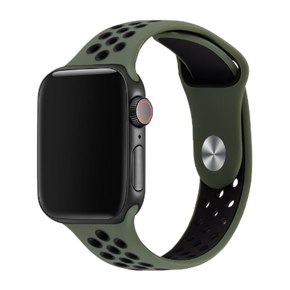 Силіконовий ремінець 42MM для Apple Watch серії 2/3/4/5/6 з стильним дизайном у кольорі хакі