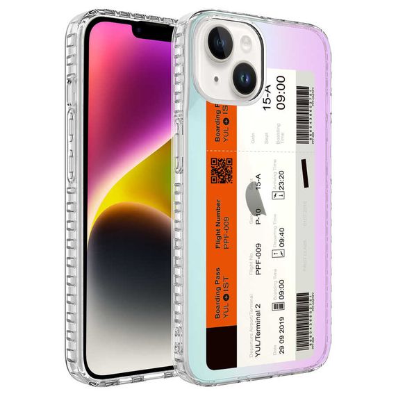 COMPATIBLE FOR APPLE IPHONE 14 PLUS AIRBAG PROTECTIVE COLOR PATTERNED SILICONE CASE NO1