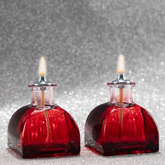 Dream Series Amber Scented Decorative Oil Lamp Candle Set of 2