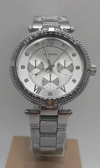 Срібний жіночий наручний годинник Choppers Saturn