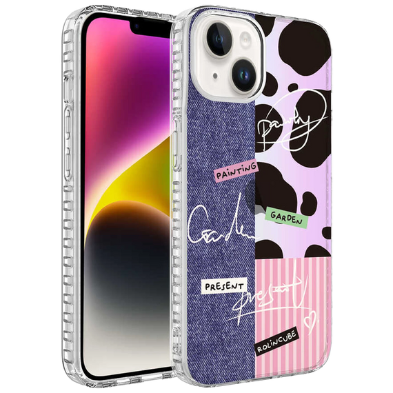 COMPATIBLE WITH APPLE IPHONE 14 PLUS AIRBAG PROTECTIVE COLOR PATTERNED SILICONE CASE NO8