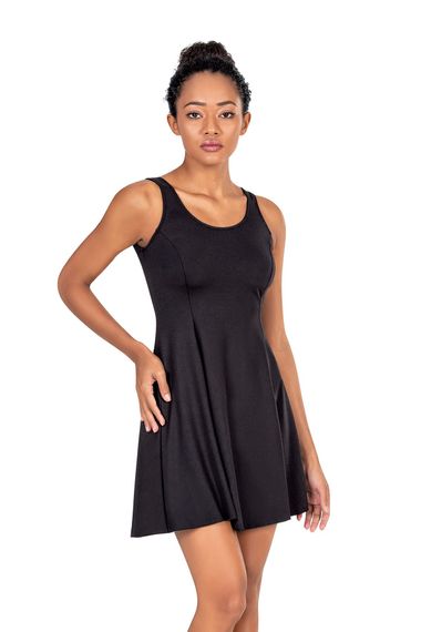 Beria Women's Cup Black Skirt Dress Swimsuit - photo 1