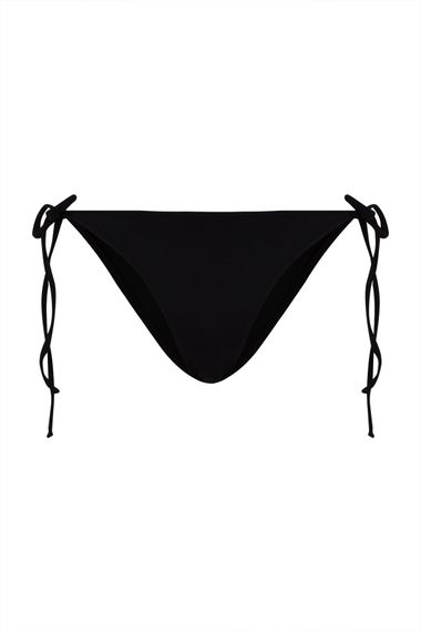 Beria Women's Cross Tie Detailed Triangle Drawstring Black Bikini Set - photo 3