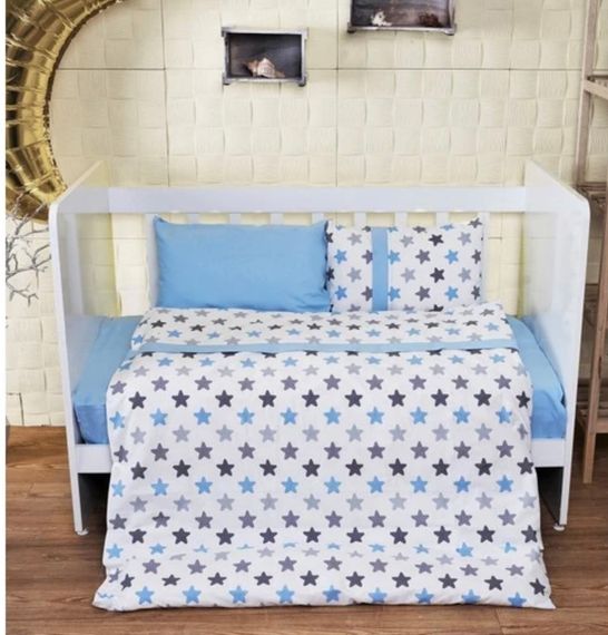 Elastic Blue Star Oversized Duvet Cover Set