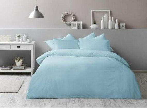 Elastic Blue color king size duvet cover set