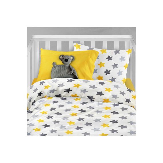 Yellow star baby bedding set