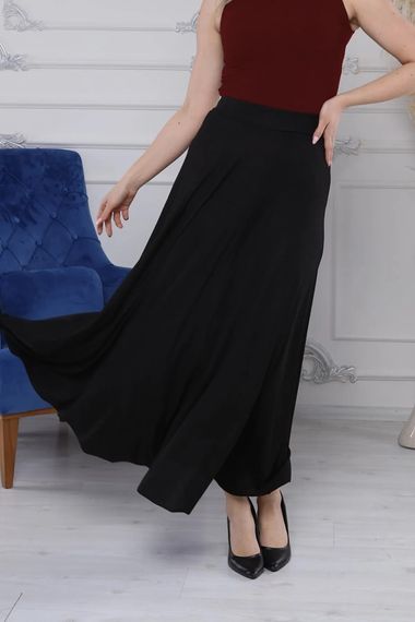 Gül Moda Black Long Skirt with Elastic Waist - photo 2