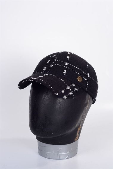 قبعة جلدية للرجال بلغت ذروتها قبعة من نسيج الكشمير والصوف - صورة 1