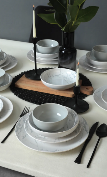 Marble 24 Piece Dinner Set for 6 People - photo 3