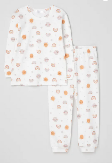 Baby & Kids Long Sleeve Printed Pajama Set - photo 1