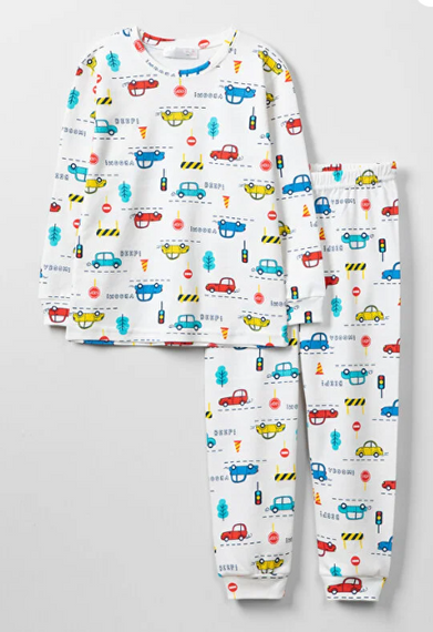 Boy's Cars Printed Pajama Set - photo 1