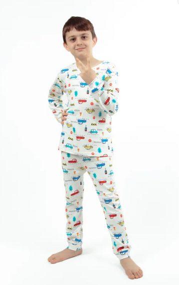 Boy's Cars Printed Pajama Set - photo 2